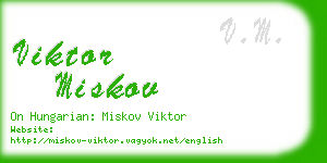 viktor miskov business card